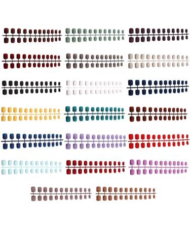 dijiusidy Square Nail Set Classic Scratch Resistant Artificial Press-on Fingernails Full Cover Strong Viscosity Manicure Stickers Type 15 - Buy Online on GoSupps.com