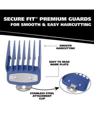 10 Pack Clipper Guards Compatible with Wahl Clippers - Color Coded Cutting Guides 1/16 Inch to 1 Inch (1.5-25mm) - Buy Online on GoSupps.com