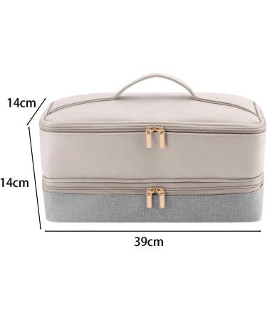 MERIGLARE Carrying Case for Hair Dryer Large Hair Stylist Suitcase Professional Double Layer Travel Bag for Hair Curler and Attachments - Buy Online on GoSupps.com