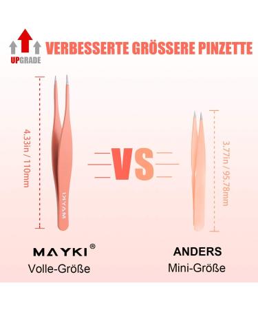 6pcs Professional Eyebrow Tweezers Kit for Women - Precision Stainless Steel Set for Ingrown Hairs, Splinters, Facial Hair Removal by MAYKI - Buy Online on GoSupps.com