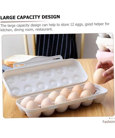 KOMBIUDA 2pcs Anti-Collision Damage Chicken Egg Tray for Refrigerator Egg Fridge Organizers re-usable Grey 30X11X6.5CM - Buy Online on GoSupps.com