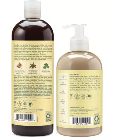 Shea Moisture Jamaican Black Castor Oil Strengthen, Grow & Restore Shampoo & Conditioner Set - 16 oz. & 13 oz. Combination Pack - Buy Online on GoSupps.com