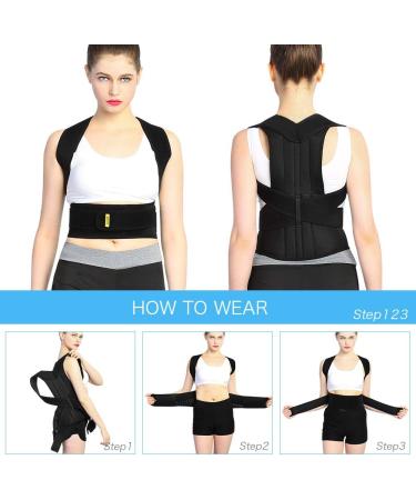 Back Brace Posture Corrector for Men & Women - Lumbar Support & Shoulder Support for Improved Posture & Back Pain Relief - Buy Online on GoSupps.com