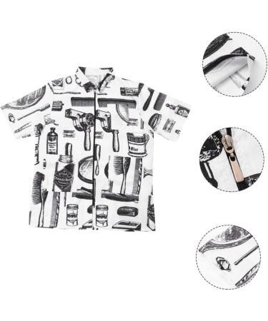 Mikinona Hair Cutting Technician in Hairdressing Overalls Vests for Women Men s Vest Womens Quilted Jacket Hairdresser Uniform Spa Robes Mens Overalls Short Sleeve Work Clothes White Fiber - Buy Online on GoSupps.com