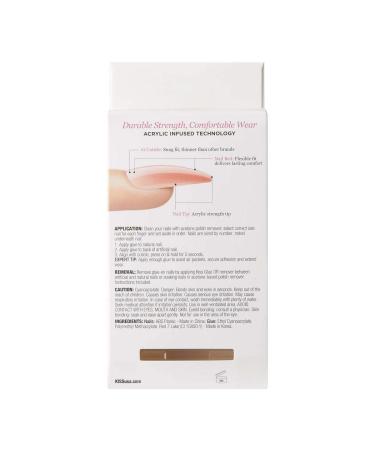 KISS Salon Acrylic Natural Nails Clear Tip Long | DIY Manicure Kit with Pink Gel Glue | 28 Nails in 14 Sizes - Buy Online on GoSupps.com
