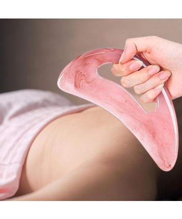 Portable Back Massager & Gua Sha Tool Full Body Pain Relief & Muscle Relaxation | Smooth Resin Bow-Shaped Stone - Buy Online on GoSupps.com
