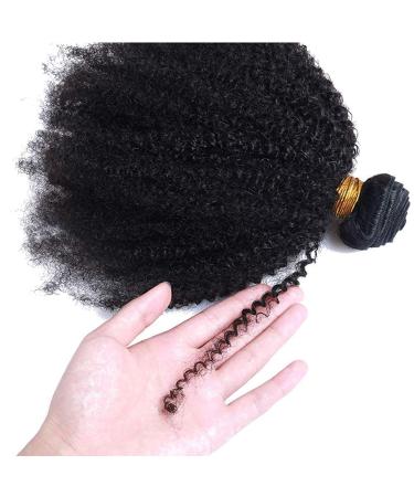 Feibin Mongolian Afro Kinky Curly Human Hair Bundles - 8-12 Inches - Virgin Hair Weave for Black Women - Buy Online on GoSupps.com