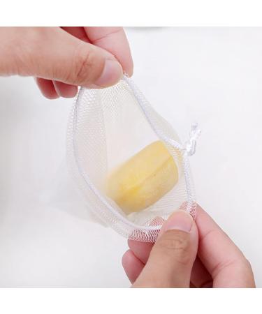 Shullin 10 Pack Nylon Soap Bags - Eco-Friendly Soap Pockets for Foaming Drying and Peeling Facial Cleaners | International Shipping Available - Buy Online on GoSupps.com