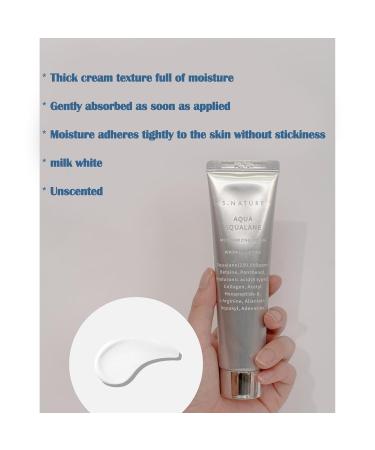 S.Nature Aqua Squalane Moisturizing Cream - Hydrating & Soothing for All Skin Types | 2.02fl.oz & 1.01fl.oz - International Shipping Available - Buy Online on GoSupps.com