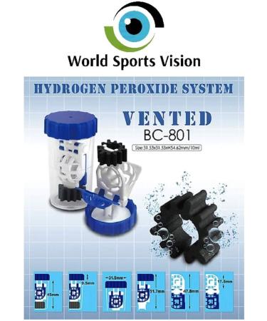 Sports World Vision Hydrogen Peroxide Lens Case (3-Pack) - Vented Barrel Shaped Cleaning Container - Buy Online on GoSupps.com
