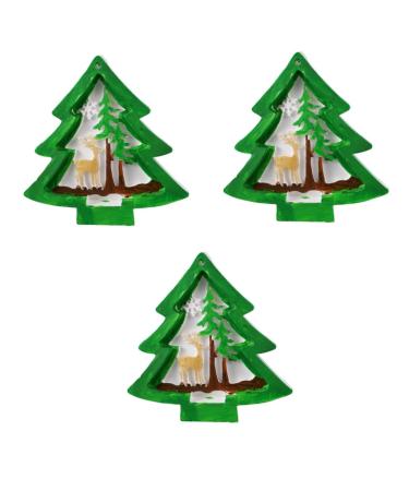COHEALI 3pcs Christmas Tree Mold Silicone Candle Mold Christmas Casting Molds Simple DIY Mold Night Light 11.7x11.5 cmx3pcs Assorted Colorx3pcs