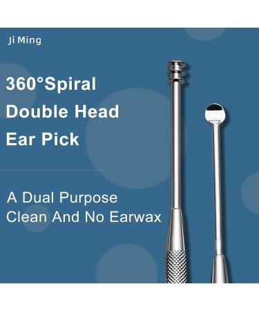 JiMing Ear Wax Removal Kit - 6-in-1 Stainless Steel Tools for Efficient Ear Cleaning and Relaxing Massage with Storage Box - Buy Online on GoSupps.com