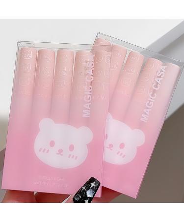 5Pcs Bear Lip Glaze Jelly Lipstick Set - Cute Moisturizing Liquid Lip Gloss Long Lasting Waterproof Lip Tint for Plumping & Shine - Buy Online on GoSupps.com