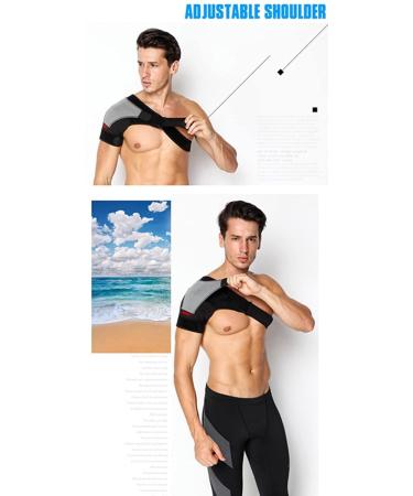 Adjustable Shoulder Stability Brace | Neoprene Support for Rotator Cuff AC Joint & Labrum Tears - Ideal for Sports & Pain Relief (Left Shoulder - Buy Online on GoSupps.com
