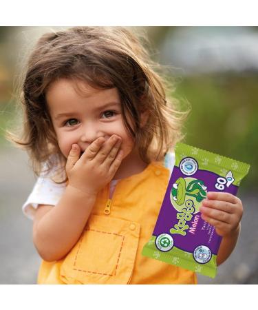 Kandoo Melon Wet Wipes - 100% Vegetable Cellulose Flushing Perfume-Free Dermatologically Tested - 60 Towels (1 Pack) - International Shipping Available - Buy Online on GoSupps.com