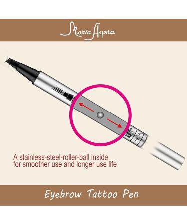 MARIA AYORA Light Brown Eyebrow Pencil 2 Pcs - Microblade Pen for Waterproof & Long-Lasting Eye Brow Makeup - Buy Online on GoSupps.com