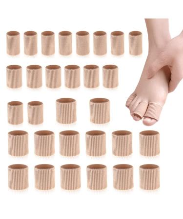 30PCS Toe Tubes Sleeves Protectors Toe Spacers Toe Separators Toe Cushion Soft Gel Lining Corn Pad Toes Separators for Bunions Corns Blisters Calluses Hammer Toe