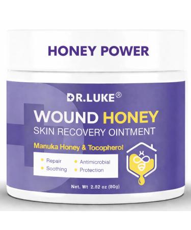 Dr. Luke Manuka Honey Wound care: Medihoney Wound Gel for Minor wounds & Skin Repair - Manuka Honey Medical Grade with Akkantoin 0.5% & Vitamin E - 2.82 oz (80g)