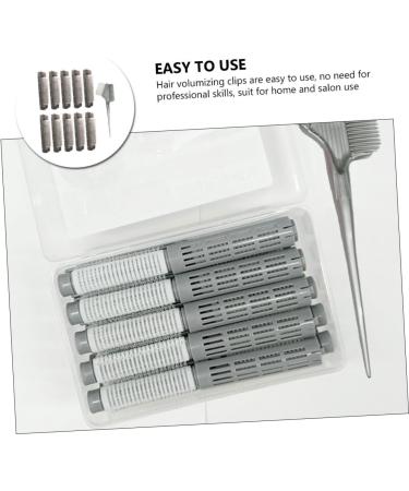 SOESFOUFU 10pcs Perm Bar Hair Root Fluffy Clip Air Volumizing Clips Hair Volume Tool Hair Pin Abs Grey - Buy Online on GoSupps.com