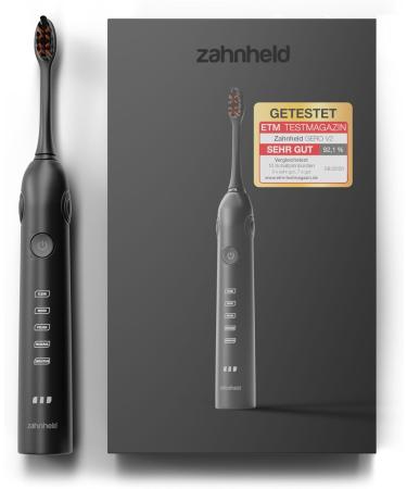 Zahnheld electric sound toothbrush Gero with travel case and brush head |For a daily effective dental cleaningLong battery life |5 cleaning modes
