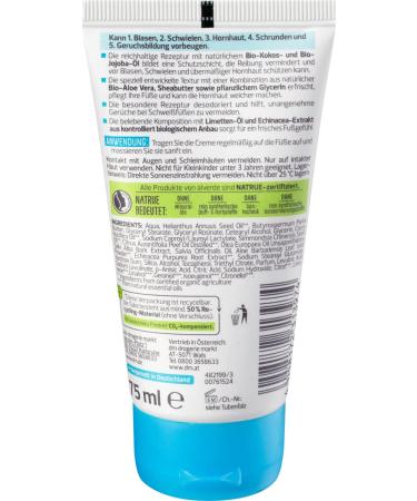 alverde 5in1 Foot Cream with Organic Lime Oil & Echinacea Natural Cosmetics 75ml | International Shipping Available - Buy Online on GoSupps.com