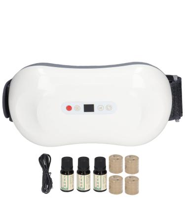 Garosa of electrical waist massage belts automatic abdominal massage devices hot compress 3 strengths stone needle waist heating wrapping massage device natural bianstone kneading of the (white)