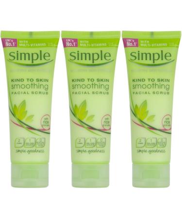 Simple Kind to Skin Smoothing Facial Scrub, 2.5 Ounce / 75 Ml (Pack of 3)