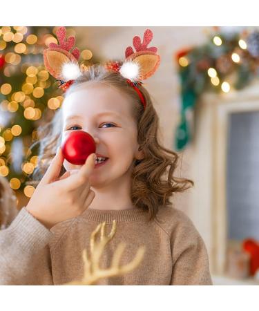 3 Pairs Christmas Hair Clips Cute Reindeer Antlers Ears Hair Accessory (Classic Christmas Style) - Buy Online on GoSupps.com