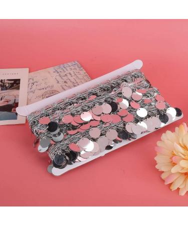 Belly Dance Hip Towel - 10 Yards Sequin Waist Chain & Coin Cloth | National Dance Supplies for Performance & Yoga (Silver) - Buy Online on GoSupps.com