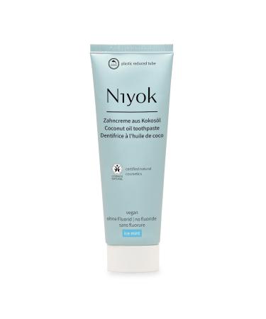 Niyok toothpaste made of organic coconut oil "ice mint" (75ml) Natural toothpaste for white teeth intensive care & freshness protects the gums without fluoride & vegan - Buy Online on GoSupps.com