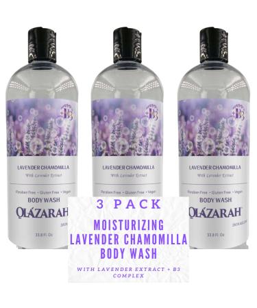 Buy Lavender Chamomilla Body Wash (Lot of 3) - Nourishing & Moisturizing for All Skin Types - Vegan & Paraben-Free - Men & Women - Buy Online on GoSupps.com