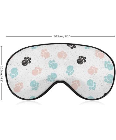 Colorful Doodle Dogs Paws Sleep Mask | Adjustable Women s Eye Shades Cover with Elastic Strap - Perfect for Travel & Relaxation - Buy Online on GoSupps.com