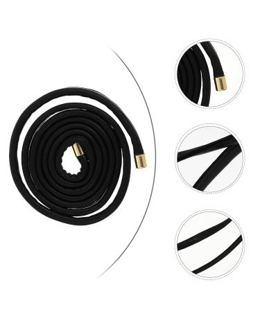 Lurrose Girls PU Leather Adjustable Hair Tie Ponytail Holder - Black | Stylish & Durable | International Shipping Available - Buy Online on GoSupps.com