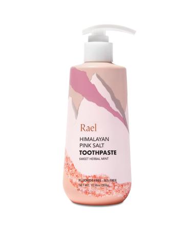 Rael Himalayan Pink Salt Toothpaste - Natural, Vegan, Paraben-Free, Fresh Breath, Oral Care (1 Pack, Pump) 10.58 Ounce (Pack of 1) Pump