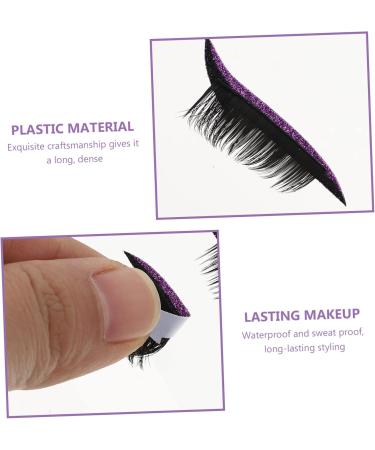 FOMIYES 4 pairs Decals Lash Reusable with Tool Liners Waterproof Decal and Eyeliners Temporary Makeup 4x1.5cm Purple - Buy Online on GoSupps.com