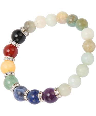 Chakra Bracelet with 7 Healing Stones - Stress Relief Meditation & Yoga Aromatherapy - Hand Polished Elastic Band - Buy Online on GoSupps.com