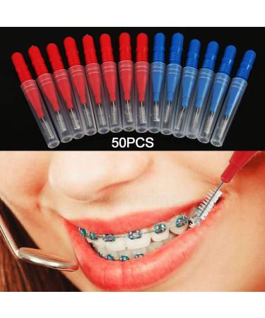 50pcs Interdental Brushes 2.5mm & 3mm - Soft Toothpicks & Dental Floss for Oral Hygiene | Healthy Tooth Cleaner - Buy Online on GoSupps.com