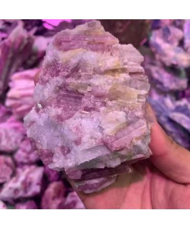 1pc 400g-500g Natural Rough Pink Plum Blossom Tourmaline Crystal Quartz Stone Obelisk - Buy Online on GoSupps.com