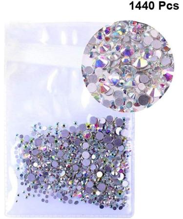 Milisten Nail Accessories AB Nail Art Rhinestones Glass Nail Crystal Flatback Beads Charms Gems Stones For Makeup Clothes Shoes Phone Shell Decor 2.0mm Nail Rhinestone - Buy Online on GoSupps.com