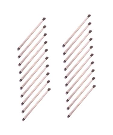 HAPINARY 20pcs Double Brush Makeup Brush Makeup Tool Cosmetic Brush Powder Applicator Golden