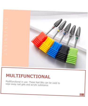 Ipetboom Nail Polisher Metal Drill Bit Electric Nail File Wig Caps for Women Nail Drill Tips Replacement Nail Bits Multi-functional Nail Bits Drill Nail Women's Tungsten Steel Alloy Manual 7x1.3cm As Shown 3 - Buy Online on GoSupps.com