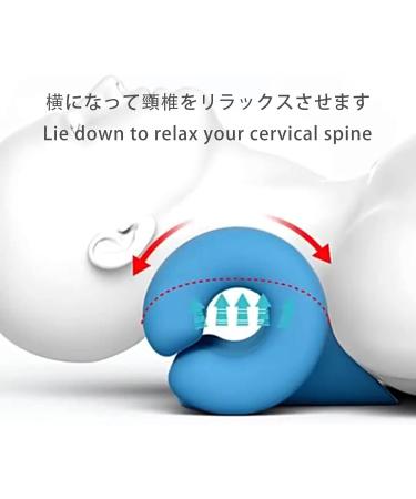 Neck and Shoulder Relaxer Cervical Traction Device and Neck Stretcher Cervical Spine Alignment Chiropractic Pillow Traction Pillow Neck Massager Blue - Buy Online on GoSupps.com