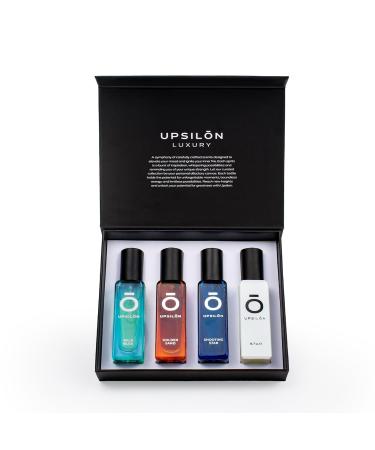 UP.SILON Luxury Man Perfume Gift Set 4 x 20 ml for Men with Shooting Star Wild Blue Golden Sand and Star Perfume | Long Lasting EDP Fragrance Scent