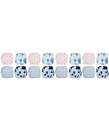 Lurrose 16 pc storage bags for women's bandages period starter kit for girls 10-12 tampon holder for women tampon bags for the handbag pad travel polyester product multifunction sorted color bx15x4cmx4pcs