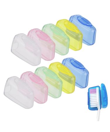 ILLUVA 10 Pieces Portable Toothbrush Head Covers Travel Toothbrush Protector Cover