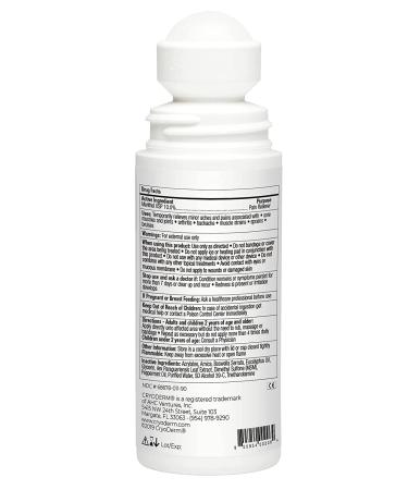 CryoDerm Cold Therapy 3 oz Roll On - Fast Pain Relief & Soothing Muscle Recovery - Buy Online on GoSupps.com