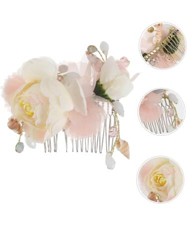 FRCOLOR Engagement Party Headband Side Hair Comb Bridal Floral Hair Comb Wedding Bridal Comb Rose Hair Comb Bridal Pearl Hair Comb Happy New Year Headband Wedding Tiara Miss Shell Decorate medium Pink - Buy Online on GoSupps.com