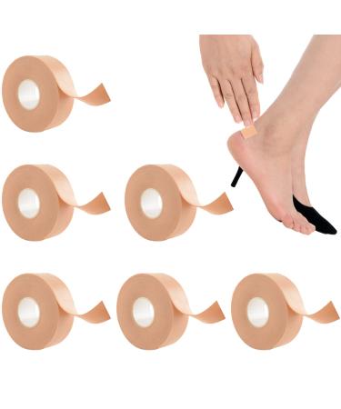 6Rolls Blister Tape Toe Tape Foot Blister Protection Heel Blister Protection for Hiking  High Heel Heel Protection Pad Sheet