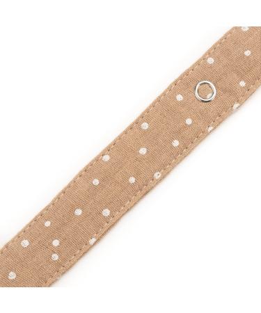 AngelicArt Personalized Pacifier Strap for Boys & Girls - Custom Engraved Name Multiple Colors - Perfect Baby Gift (Natural Dotted) - Buy Online on GoSupps.com