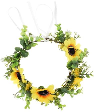 Vividsun Sunflower Crown - Yellow Floral Hair Accessories - Buy Online on GoSupps.com